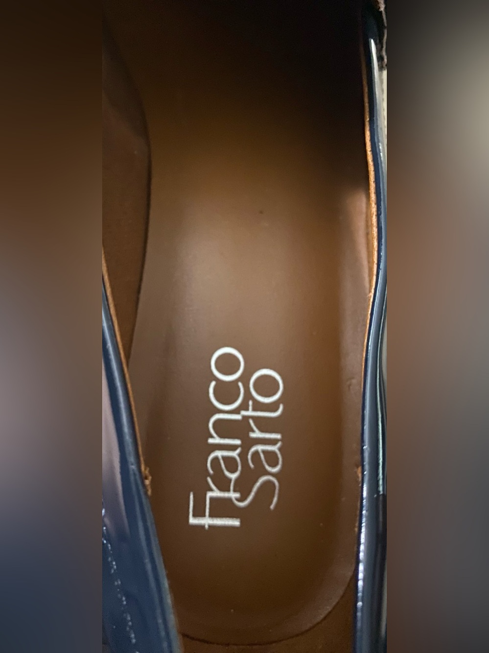 Franco Sarto Cassandra Navy Patent Faux Leather Loafers - Picture 5 of 13